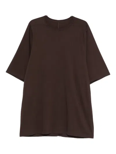 Rick Owens Round-neck Short-sleeve T-shirt In Brown