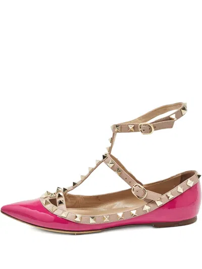 Pre-owned Valentino Garavani 2023 Rockstud Ballet Flats
