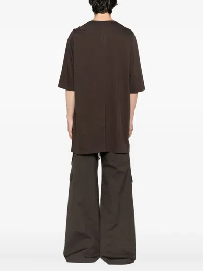 Rick Owens Round-neck Short-sleeve T-shirt In Brown