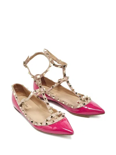 Pre-owned Valentino Garavani 2023 Rockstud Ballet Flats