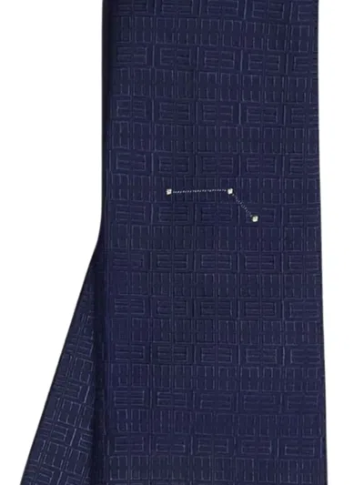 Elios Milano Geometric-pattern Tie In Blue