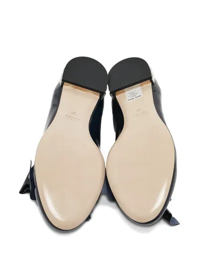 Pre-owned Miu Miu Crystal-embellished Ballet Flats