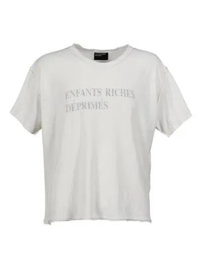 Enfants Riches Deprimes Logo-print Distressed T-shirt In White