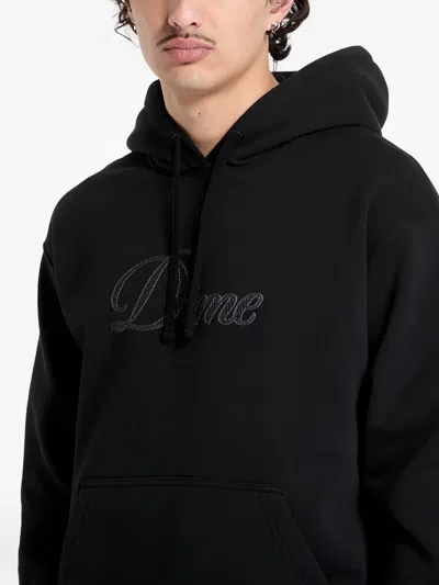Dime Cursive Logo Hoodie In Black
