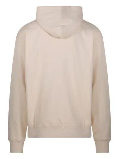 A Paper Kid Logo-embroidered Hoodie In Neutral