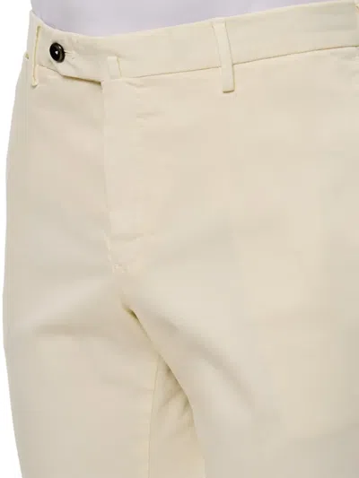 Pt Torino Button-zip Trousers In Neutral