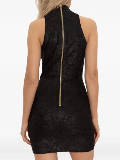 Balmain Baroque Bouclette Bodycon Mini Dress In Black