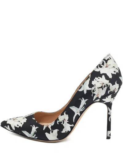 Pre-owned Manolo Blahnik 2024 100mm Satin Pumps