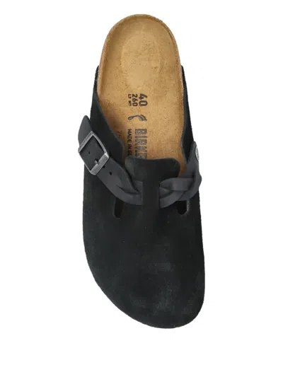 Birkenstock Boston Buckle Suede Mules