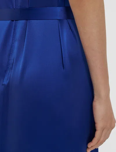 Joseph Womens Cobalt Daviel Relaxed-fit Silk-satin Maxi Dress In Blue