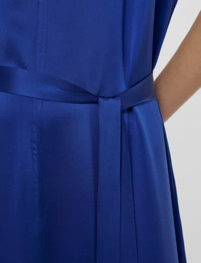 Joseph Womens Cobalt Daviel Relaxed-fit Silk-satin Maxi Dress In Blue