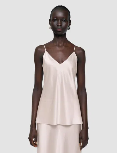 Joseph Womens Rose Clea V-neck Silk-satin Camisole Top In Pink
