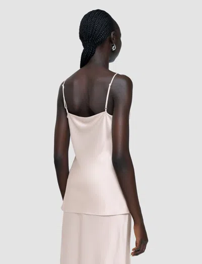 Joseph Womens Rose Clea V-neck Silk-satin Camisole Top In Pink