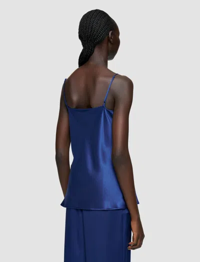 Joseph Womens Cobalt Clea V-neck Silk-satin Camisole Top