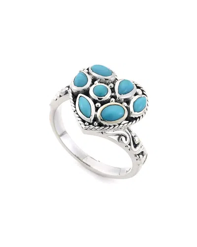 Samuel B. Silver 0.92 Ct. Tw. Sleeping Beauty Turquoise Ring In Metallic