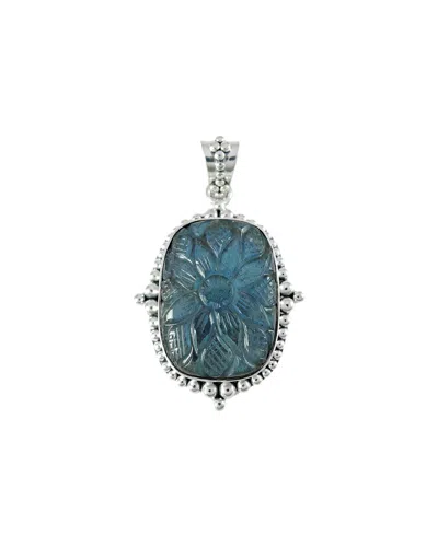 Samuel B. Silver 26.20 Ct. Tw. Labradorite Pendant In Metallic