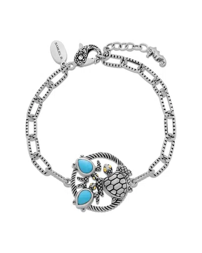 Samuel B. Silver & 18k 1.10 Ct. Tw. Sleeping Beauty Bracelet