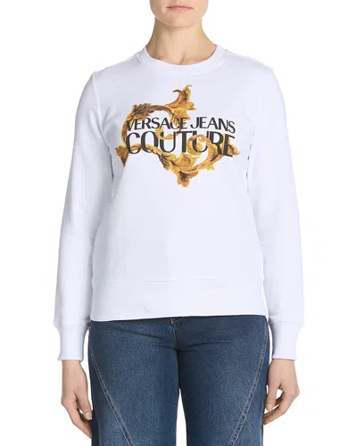 Versace Jeans Couture Studded Graphic Sweatshirt In White