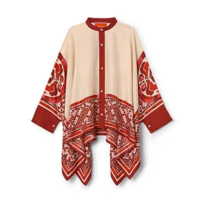 La Doublej La Double J Foulard Printed Silk-satin Blouse In Multi