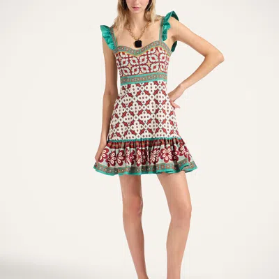 La Doublej Gingerbread Ruffled Printed Mini Dress