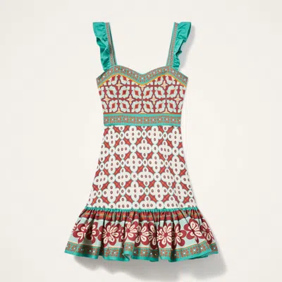 La Doublej Gingerbread Ruffled Printed Mini Dress