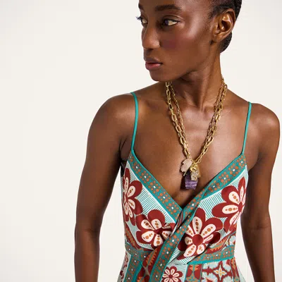La Doublej Turn Around Floral-print Maxi Dress