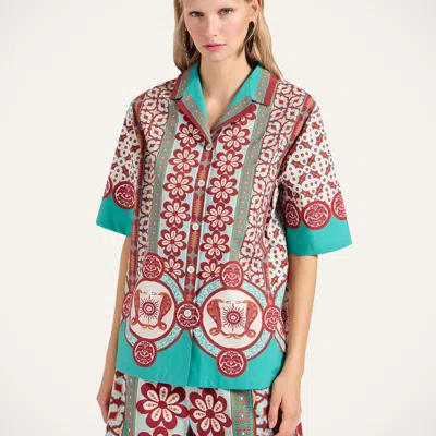 La Doublej Geometric-print Patterned Shirt