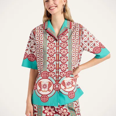 La Doublej Geometric-print Patterned Shirt