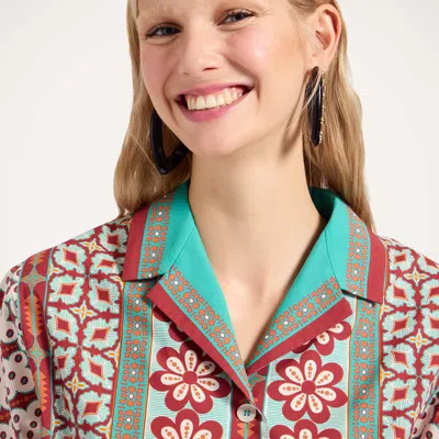 La Doublej Geometric-print Patterned Shirt