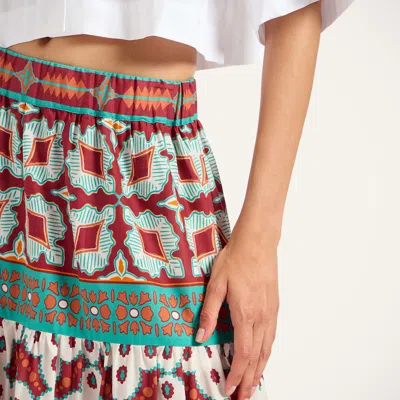 La Doublej Pagoda-print Maxi Skirt