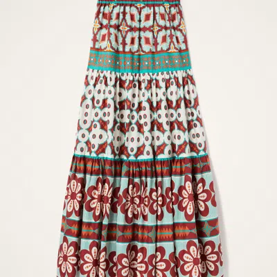 La Doublej Pagoda-print Maxi Skirt