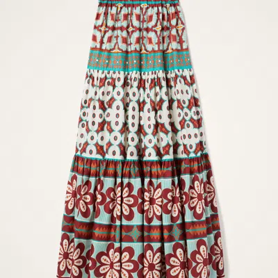 La Doublej Pagoda-print Maxi Skirt