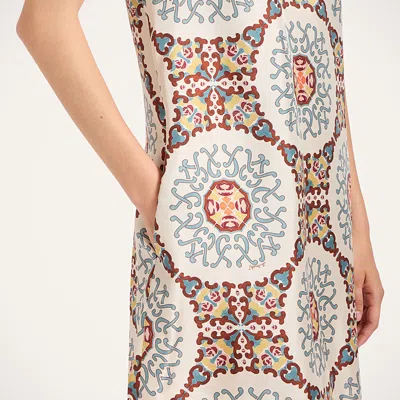 La Doublej Swing Printed Silk Satin Minidress