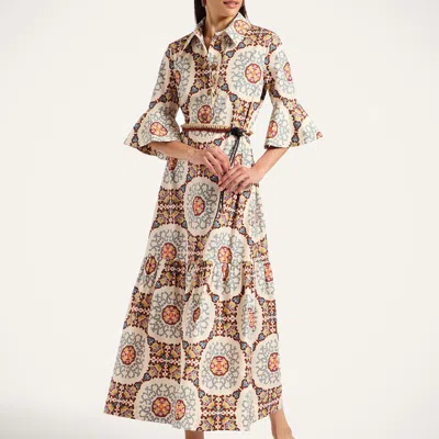 La Doublej Artemis Patterned Maxi Dress In Multi