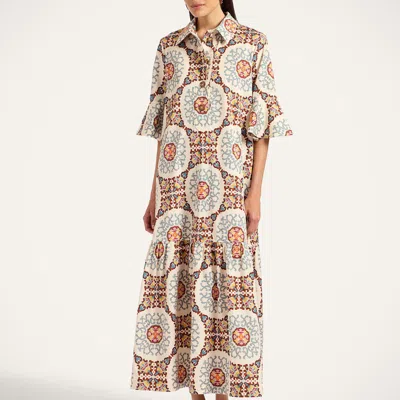 La Doublej Artemis Patterned Maxi Dress In Multi