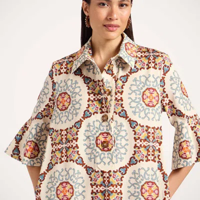 La Doublej Artemis Patterned Maxi Dress In Multi