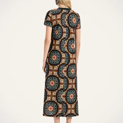 La Doublej La Double J Sporty Printed Cotton Midi Dress In Brown