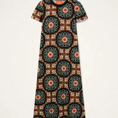 La Doublej La Double J Sporty Printed Cotton Midi Dress In Brown