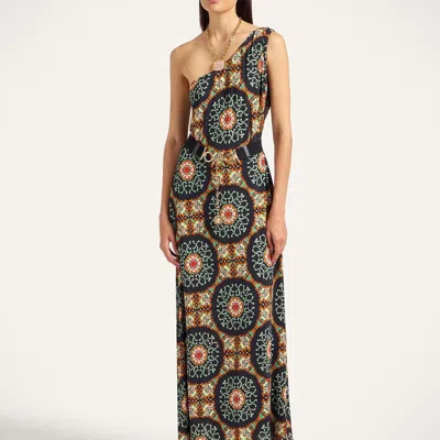 La Doublej Clingy Roy One-shoulder Maxi Dress In Multi