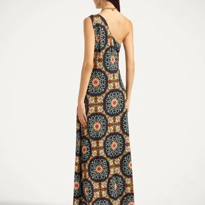 La Doublej Clingy Roy One-shoulder Maxi Dress In Multi