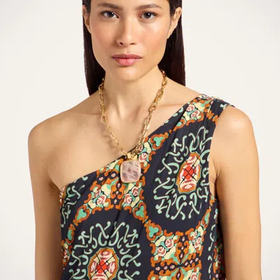La Doublej Clingy Roy One-shoulder Maxi Dress In Multi