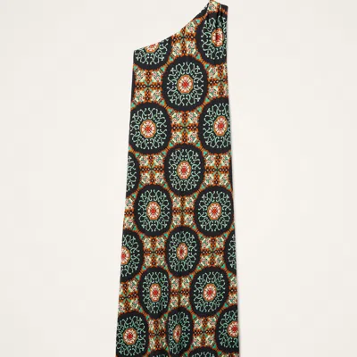 La Doublej Clingy Roy One-shoulder Maxi Dress In Multi
