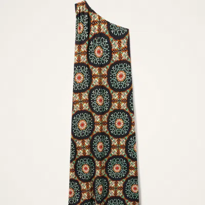 La Doublej Clingy Roy One-shoulder Maxi Dress In Multi