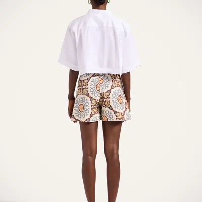 La Doublej Ballata Medallion Print Shorts