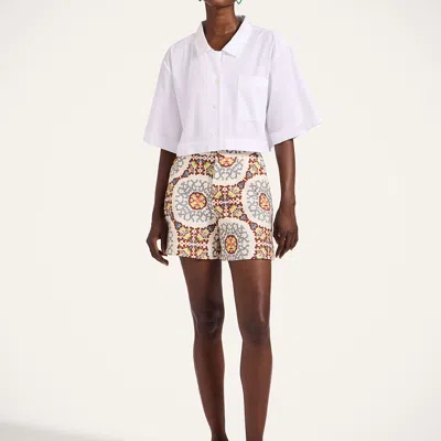 La Doublej Ballata Medallion Print Shorts