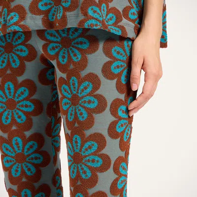 La Doublej New Meditation Flower-print Flared Trousers