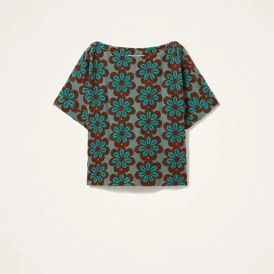 La Doublej Meditation Flower-intarsia Boat-neck T-shirt