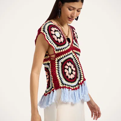 La Doublej Sole Star Crochet Top