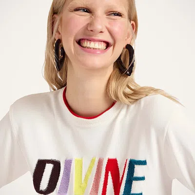 La Doublej Divine Embroidered T-shirt In White