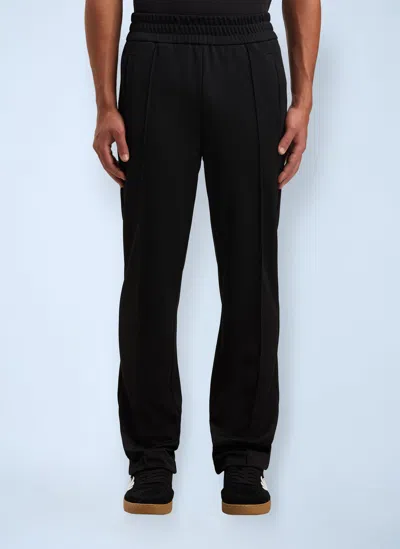 Palm Angels Men's Back Curved Logo Track Pants In Black